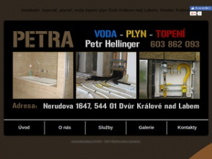 Petr Hellinger - PETRA - instalatér, voda, plyn, topení 